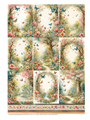 A4 Butterfly Arches Rice Paper DC418 - Decoupage Central