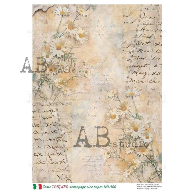 A4 Carte 499 Ledger Blooms Duo Carte Italian0 - Decoupage Central