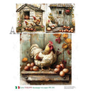 A4 Carte 766 Autumn Roost Rice Paper - Decoupage Central