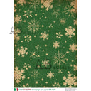 A4 Carte Italiano 1028 Vintage Evergreen Snowflakes - Decoupage Central