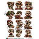 A4 Carte Italiano 1036 Harvest Hoots - Decoupage Central