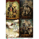 A4 Carte Italiano 982 Whimsical Woodland Circus - Decoupage Central