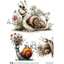 A4 Carte Italiano 990 Snail Garden Stories - Decoupage Central