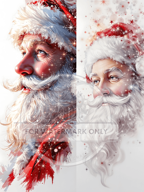 A4 Celestial Santa Duo Rice Paper DC827 - Decoupage Central