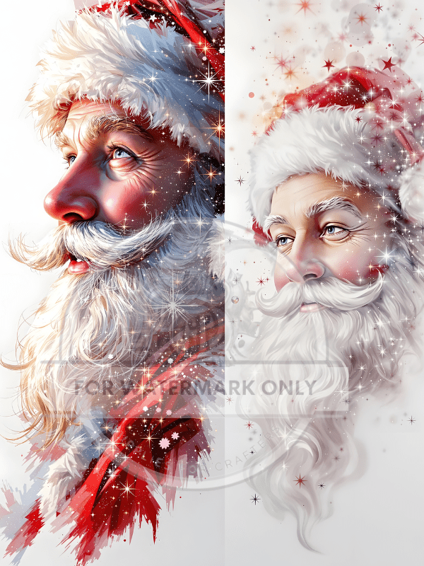 A4 Celestial Santa Duo Rice Paper DC827 - Decoupage Central