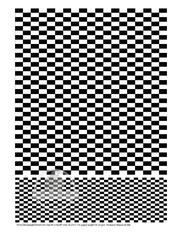 A4 Checkmate Rice Paper DC380 - Decoupage Central
