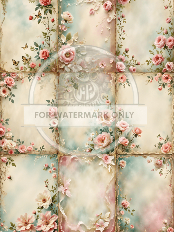 A4 China & Lace Rice Paper Bundle. 4 designs in one click - Decoupage Central