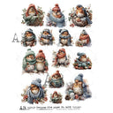 A4 Christmas Birds Ready for Winter Multi AB Studios 6293 - Decoupage Central