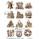 A4 Christmas Heirlooms Milky Valley Rice Paper ID 1313 - Decoupage Central