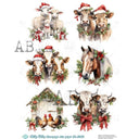 A4 Christmas on the Farm Milky Valley Rice Paper ID 1309 - Decoupage Central