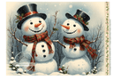 A4 Christmas Snowmen DC470 - Decoupage Central