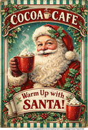 A4 Cocoa Café: Warm Up With Santa Paper DC988 - Decoupage Central
