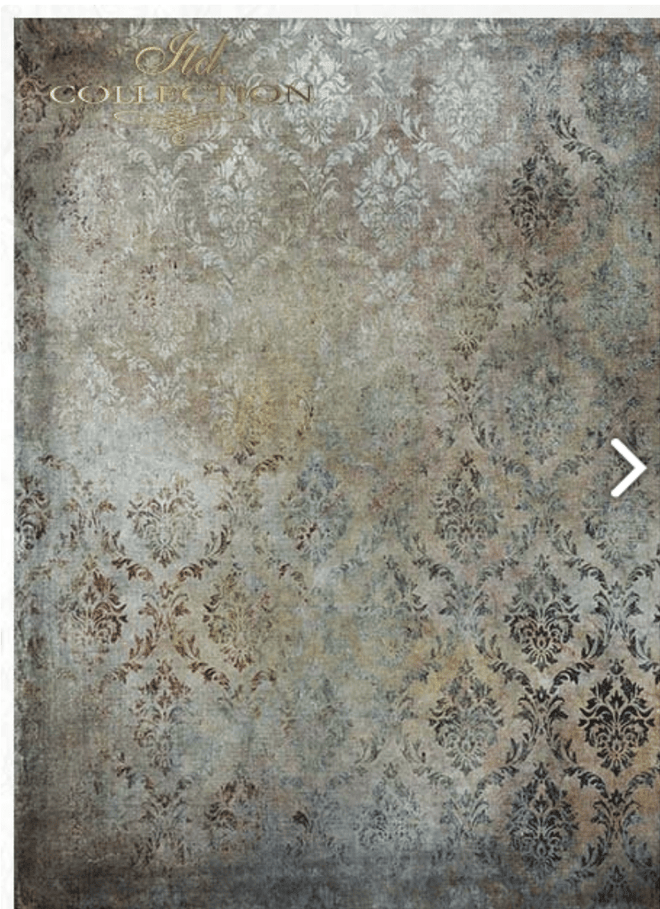 A4 Copper Damask, ITD Rice Paper. 1938 - Decoupage Central