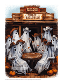 A4 Cowboy Halloween Rice Paper DC517 - Decoupage Central
