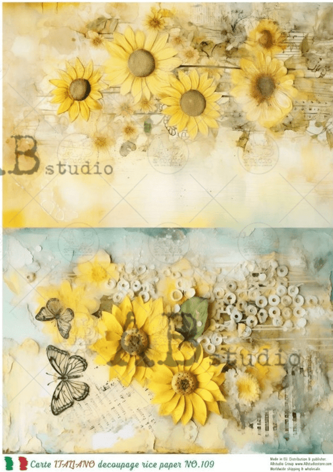 A4 Daisy Duo Carte Italiano 109 - Decoupage Central