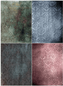 A4 Damask Quads Background Decoupage Paper R1948 - Decoupage Central