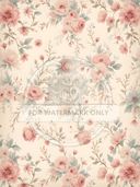 A4 DC759 Vintage Blush Garden Rice Paper - Decoupage Central