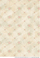 A4 DC965 Pink Rose Trellis Rice Paper for decoupage - Decoupage Central