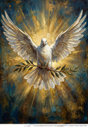 A4 Dove of Peace Rice Paper DC909 - Decoupage Central