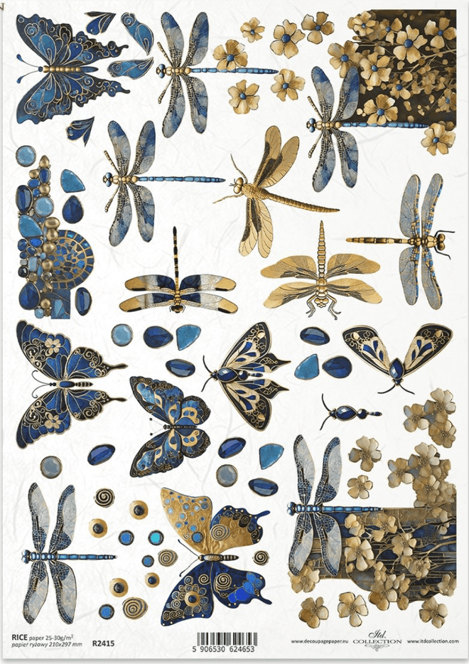 A4 Dragonfly Assortment ITD 2415 - Decoupage Central