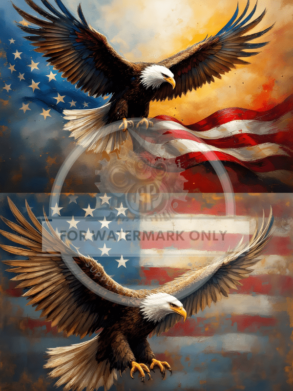 A4 Eagles Flight of Freedom Rice Paper DC741 - Decoupage Central