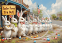 A4 Easter Bunny Tryouts Rice Paper DC613 - Decoupage Central