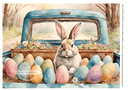 A4 Easter Delivery Rice Paper DC246 - Decoupage Central