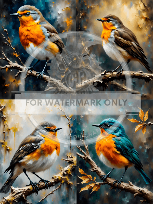 A4 Evening Chorus Quad Rice Paper DC710 - Decoupage Central