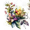 A4 Exotic Floral Rice Paper, 1778 AB Studios - Decoupage Central