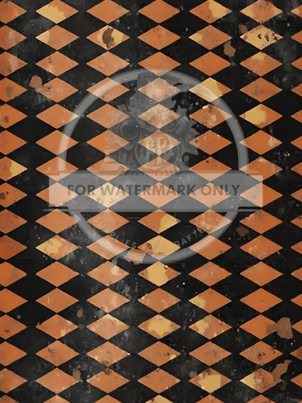 A4 Fall Harlequin Rice Paper DC750 - Decoupage Central