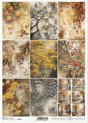 A4 Fall Squares , ITD Rice Paper R2304 - Decoupage Central