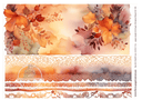 A4 Fall Trim Rice Paper DC140 - Decoupage Central