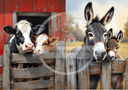 A4 Farm Friends Duo DC650 Rice Paper - Decoupage Central