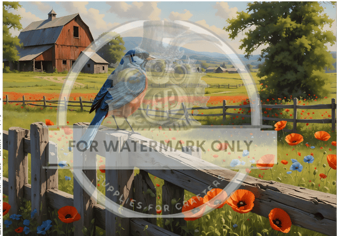 A4 Farm Life Rice Paper DC677 - Decoupage Central