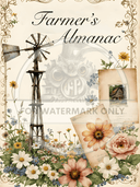 A4 Farmers Almanac Rice Paper DC723 - Decoupage Central