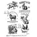 A4 Farmhouse Spring Labels Signs Rice Paper AB Studios 7546 - Decoupage Central