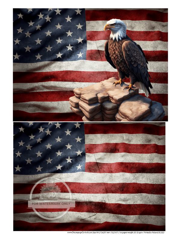 A4 Flag Duo Decoupage Rice Paper DC322 - Decoupage Central