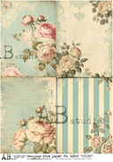 A4 French Cottage Core Quad AB Studios 6348 - Decoupage Central