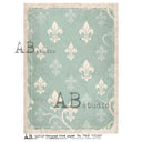 A4 French Fleur - de - Lis in Sea Glass AB Studios 7405 - Decoupage Central