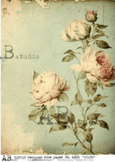 A4 French Vintage Flower Wallpaper AB Studios 6351 - Decoupage Central