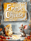 A4 Fresh Cheese Rice Paper DC731 - Decoupage Central