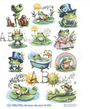 A4 Frogs at Play Milky Valley ID582 - Decoupage Central