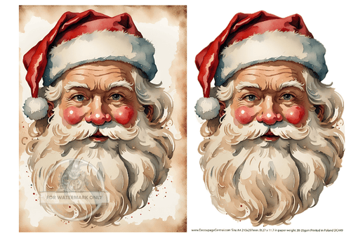 A4 Front Door Santa Duo DC449 - Decoupage Central