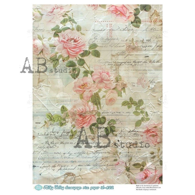 A4 Garden Ledger Milky Valley ID622 - Decoupage Central