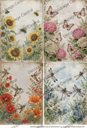 A4 Garden Wings Collection Rice Paper DC1018 - Decoupage Central