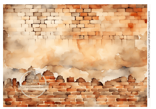 A4 German Schmear Decoupage Rice Paper DC310 - Decoupage Central