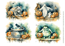 A4 Ghoulish Fun Rice Paper DC475 - Decoupage Central