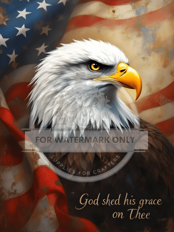 A4 God Shed His Grace on Thee Rice Paper DC740 - Decoupage Central