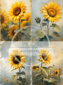 A4 Golden Hours Quad Rice Paper DC742 - Decoupage Central