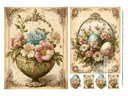 A4 Golden Urn EASTER Rice Paper DC 212 - Decoupage Central